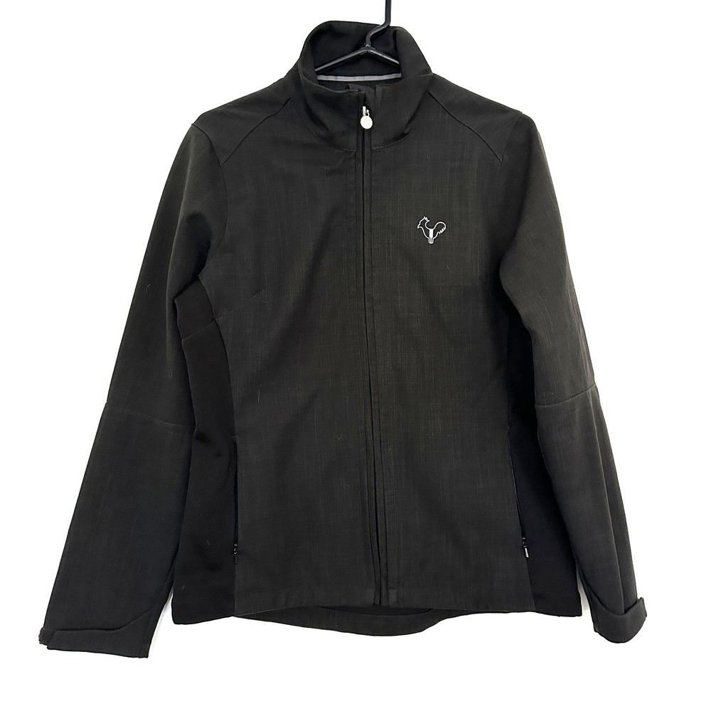 Rossignol 1907 Jacket Women Small Black Softshell Full Zip Embroidered Logo